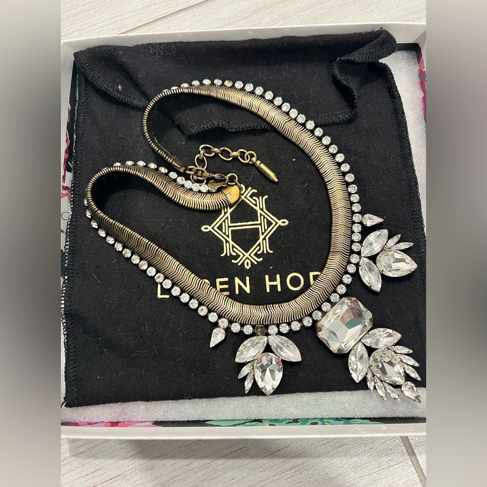 Loren Hope Gold and Crystal Statement Necklace